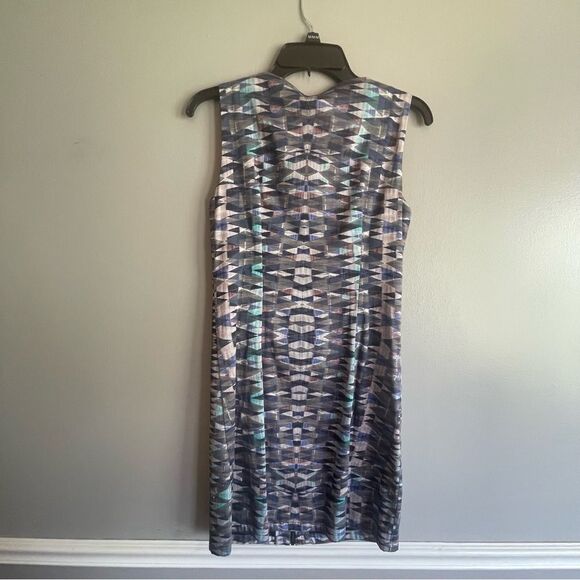 Lavand NWT Abstract dress size Small S zipper up front sheath Purple womens - Picture 4 of 4